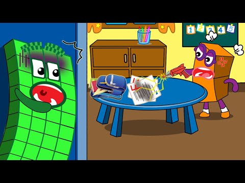 OMG, Don't Be Angry! Numberblocks 2 Deleted the Bad Grades l Numberblocks fanmade coloring story