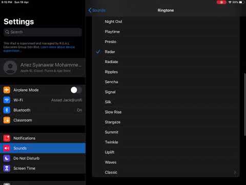 Ringtones on the iPad 7