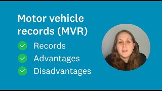 Motor Vehicle Record (MVR): What It Is, Pros & Cons
