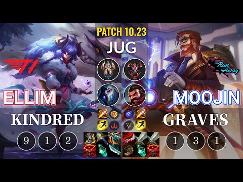T1 Ellim Kindred vs RNW Moojin Graves Jungle - KR Patch 10.23