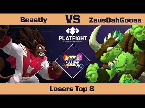 Beastly (Zetterburn) vs ZeusDahGoose (Kragg) - Losers Top 8 - Rivals 2 | Platfight Online