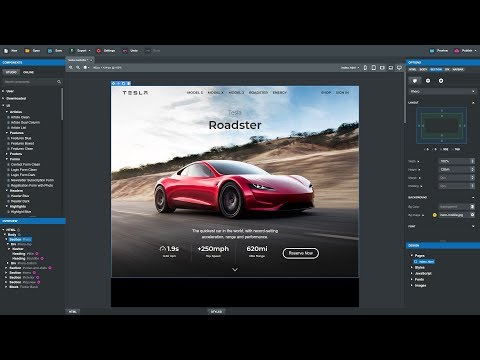 Creating Tesla s Website in Bootstrap Studio 4 Tutorial