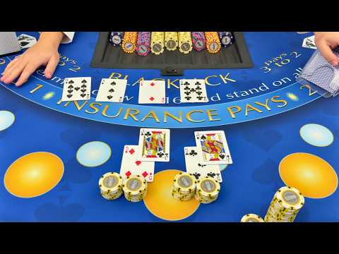 I WON $800,000 ON ONE RISKY BLACKJACK SPLIT BETTING AGAINST BASIC STRATEGY IN SUPER HIGH LIMIT WIN!