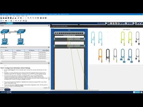 NetAcad ITN Packet Tracer 2.9.2: Basic Switch and End Device Configuration