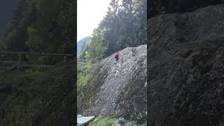Video thumbnail of Problem A (Boulder 54, Dos dei Aser), 4c. Val Daone