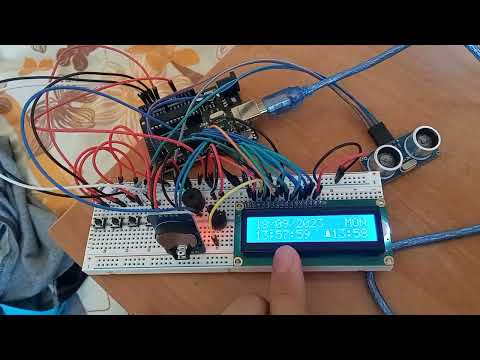 Digital Clock with Proximity Alarm Arduino Project
