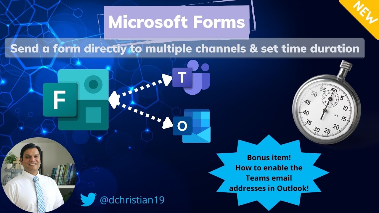 Microsoft Forms: Send a form directly to multiple channels and set time duration