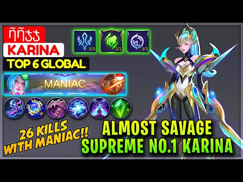 Almost Savage Supreme No.1 Karina [ Top Global Karina ] ῆῆჯჯ - Mobile Legends