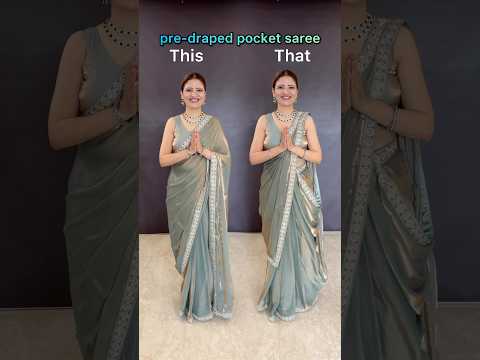 Pocket वाली ready to wear saree 💕#pocketsaree #readytowearsaree #saree
