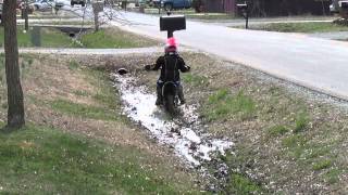 Cheyenne riding the ditch