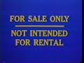 Walt Disney Home Video For Sale Only Screen 1982