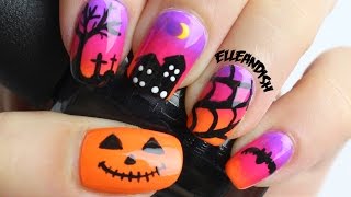 Halloween Nails - Spooky Sunset