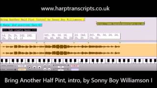harptranscripts file for Bring Another Half Pint intro by Sonny Boy Williamson I