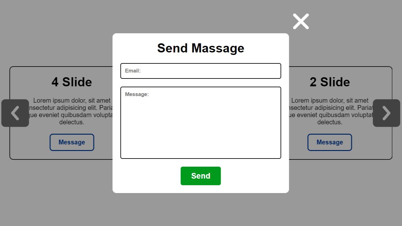 Responsive JQuery Slider With Pop Up Form | JQuery Owl Carousel
