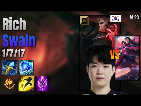 Rich Top Swain vs Irelia lol KR solo rank Full Game 14.23 | 리치 스웨인 vs 이렐리아