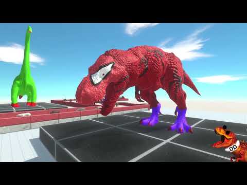 T-Rex Dinosaurs Fighting in Jurassic World Brachiosaurus Color Pack Animal Revolt Battle Simulator