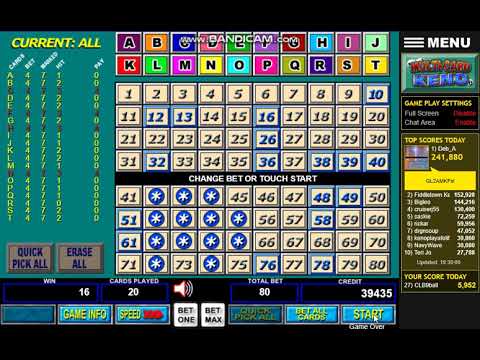 Multi-Card Keno: 20 Card Power 7 Spot part 2