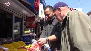 Boluda Pazar Tezgahları Bayram Şekerleriyle Renklendi