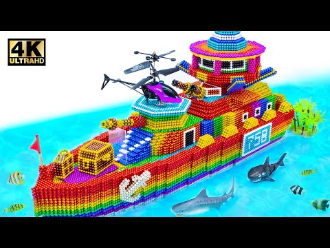 How To Make The Strongest Rainbow Boat To Treasure Has Helicopter From Magnetic Balls