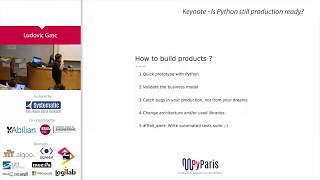 PyParis 2017 – Keynote: Is Python still production ready&nbsp;?, by Ludovic Gasc