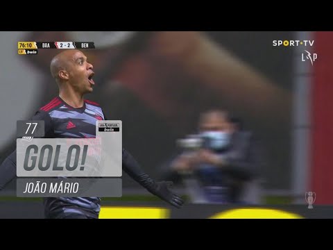 Goal | Golo João Mário: SC Braga 2-(2) Benfica (Liga 21/22 #28)