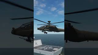 中国版イージス艦から発艦するアメリカ軍AH-64Dアパッチ・ロングボウ！【DCSWorld】