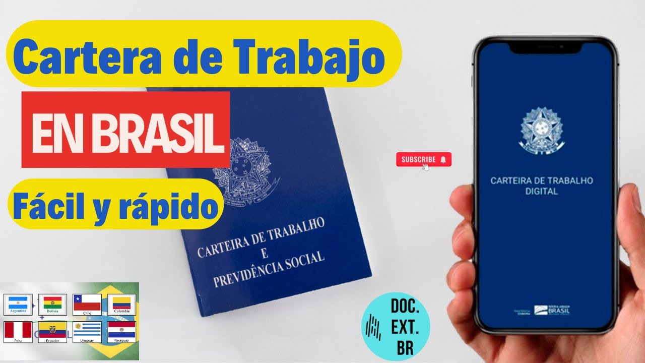La forma más FÁCIL de tener tu cartera de trabajo digital en Brasil sin gastar un solo real
