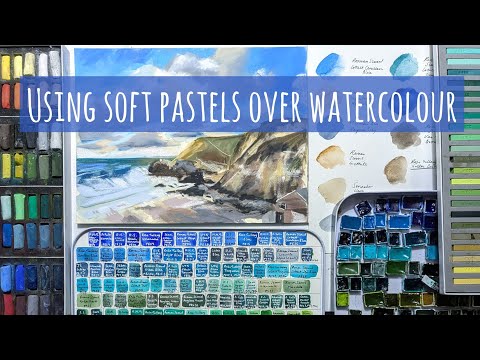 Fun Using Watercolour Paints, Sennelier Soft Pastels & NuPastels on Canson Mi-Teintes Velvet Paper