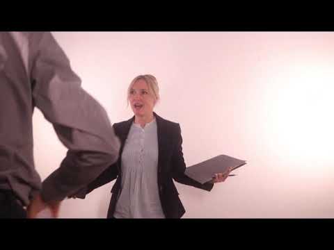 Casting rehearsal British English actors Madrid Spain Edward Olive Beth Cohen take 3