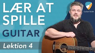 Lær at spille guitar - Lektion 4 (Em akkord + Akkordskift)