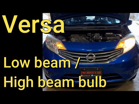 Nissan versa note low beam / high beam bulb replacement