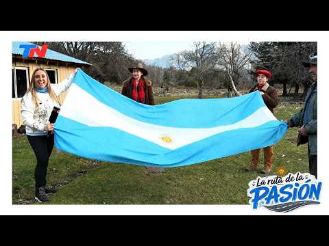 Paula Bernini viajó hasta Chubut para llevar la pasión por la Selección Argentina