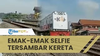 Detik-detik Emak-emak Meninggal Tersambar Kereta Api di Maleer Bandung, Gegara Selfie di Perlintasan