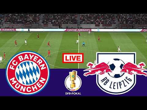🔴 LIVE : Bayern München gegen RB Leipzig | DFB-Pokal-Viertelfinale 2025/26 | VideoGame Simulation