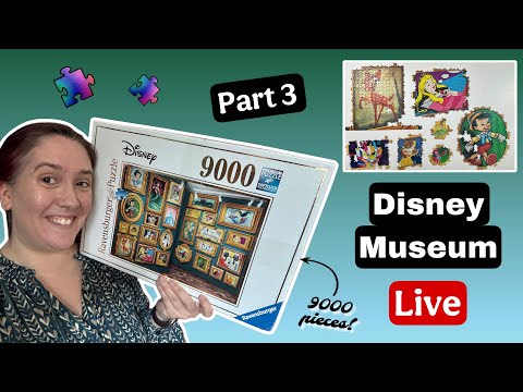 Building a 9000 piece puzzle LIVE! Disney Museum by Ravensburger - part 3
