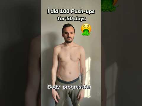 I did *100 Push-ups* Everyday for 50 Days 🔥| body Progress #viral #fitness #pushups #shorts