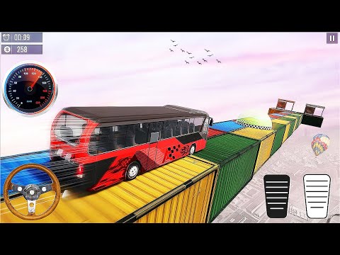 Coach Bus Driving Stunt Games - 3D Impossible Bus Driver Simulator - Android GamePlay #3