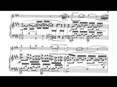 Samuel Barber - Canzone for Violin and Piano, Op. 38a (1959) [Score-Video]