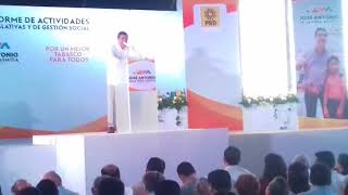 Discurso del informe del diputado presidente de la Jucopo Jose Antonio de la Vega Asmitia
con el pu