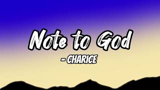 Note to God lyrics - Charice