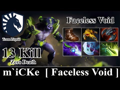m`iCKe GodLike [Faceless Void] Insane Attack Speed 13 Kill Zero Death Immortal Pro Gameplay Dota 2