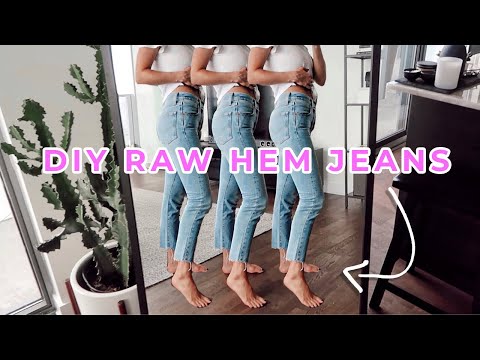 How to make frayed jeans