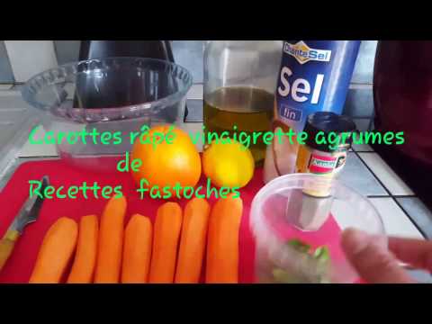 Carottes râpé vinaigrette agrumes 😆