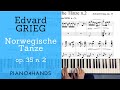 E. Grieg - Norwegian Dance op. 35 n. 2 for Piano four hands (score)