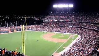 &quot;Lights&quot; - Giants fans sing along - World Series Game 2 - San Francisco AT&amp;T Park - October 28, 2010