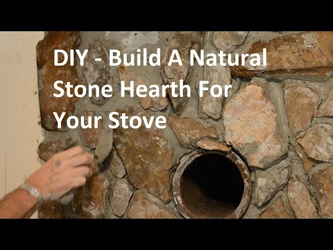 DIY Natural Stone Hearth Installation -Time Lapse
