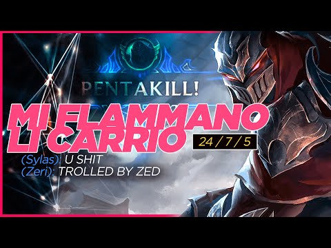 MI FLAMMANO, LI CARRIO! PENTAKILL! ZED JUNGLE - LEAGUE OF LEGENDS ITA
