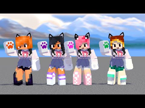 SHUFFLE DANCE CAPTURED LOVE MEME SCHOOL APHMAU CREW - MINECRAFT ANIMATION #shorts