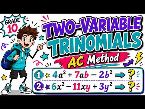 How to Factorise Two-Variable Trinomials Step by Step | AC Method