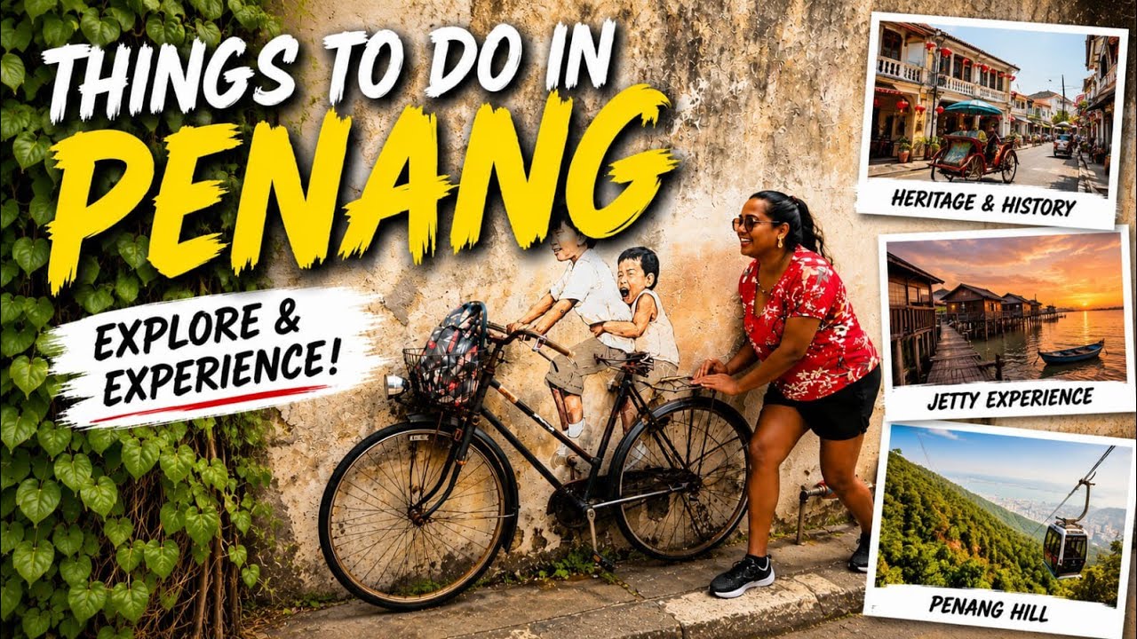 THINGS TO DO IN PENANG | MALAYSIA 🇲🇾 | Penang Hill | George Town | Street Art | Snake Temple #penang